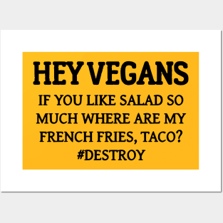 Hey Vegans Posters and Art